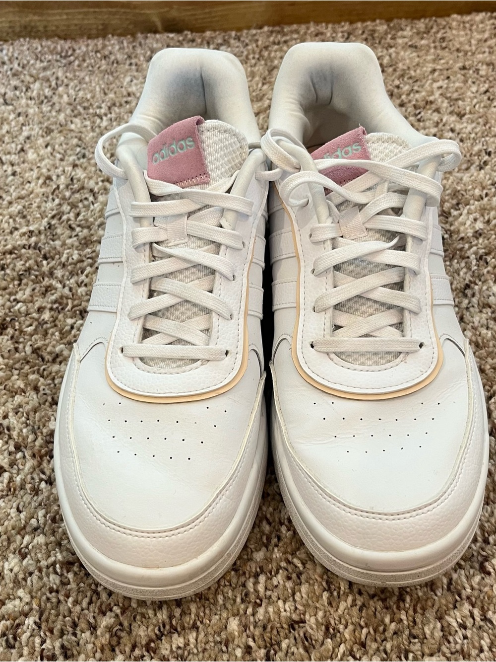 Adidas Post Moves White Shoes Womens Size 11 Cloudfoam Super - Picture 2 of 9